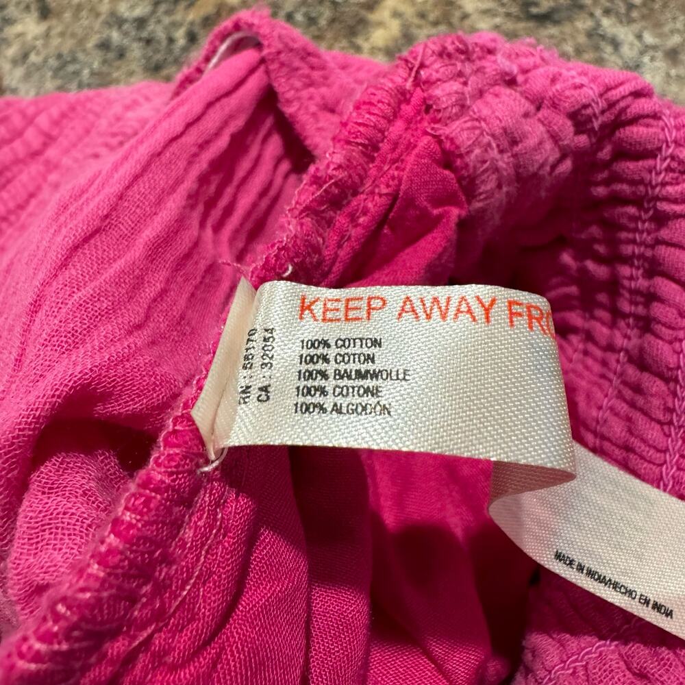 NWT Anthropologie Jumpsuit Gauze Cottage Boho Prairie Y2K Romantic Pink Medium - Picture 4 of 7